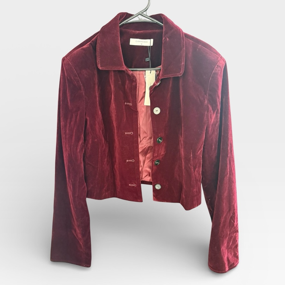 Commense SET Velvet Collared Jacket & Mini Skirt Set - Picture 6 of 16
